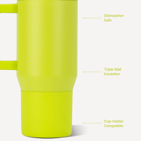 Traveler 20oz | Compact Insulated Tumbler with Handle – Lemon Lime
