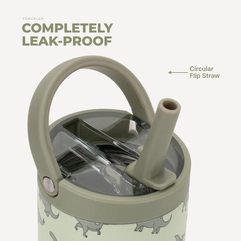Sport 20oz | Leakproof Kids Insulated Water Bottle – Dinosaur