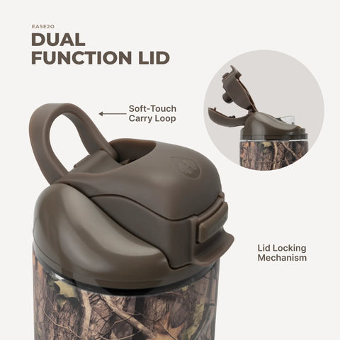Ease2o 32oz | Compact Water Bottle with Straw & Chug Spout – Woodland