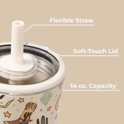 Everyday Tumbler 14oz | Ceramic-Lined Spill-Free Kids Tumbler – Rodeo