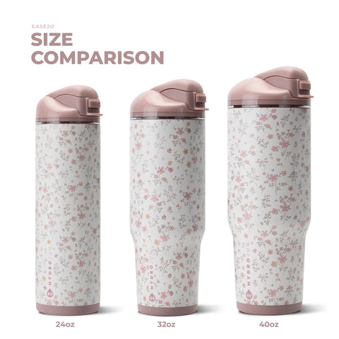 Ease2o 40oz | Dual-Function Water Bottle with Straw & Chug Spout – Magnolia