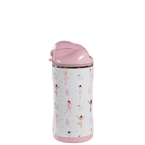 Ease2o 14oz | Leakproof 2-in-1 Kids Water Bottle with Straw & Chug Spout – Ballerina