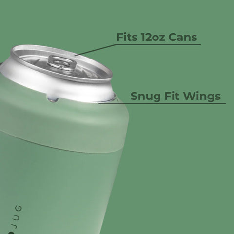 Can Cooler 12oz | 2-in-1 Insulated Standard Can Cooler, Screw-Top Lock – Sage