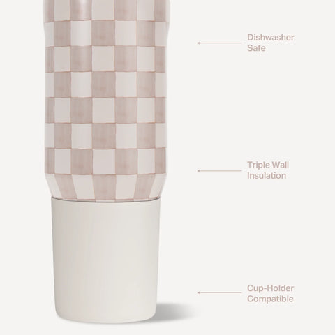Sport 20oz | Insulated Water Bottle, Leakproof Flip Straw – Sandstone