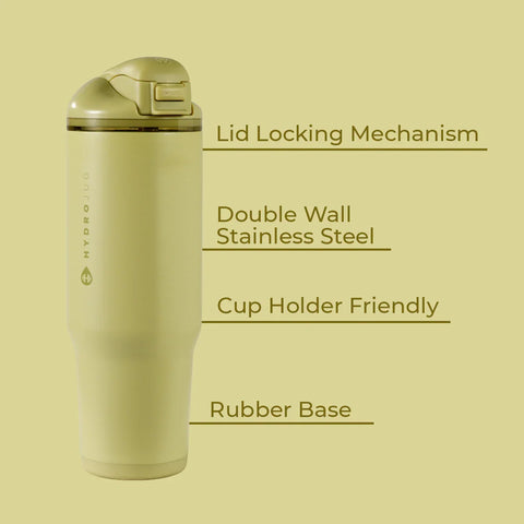 Ease2o 32oz | Compact Water Bottle with Straw & Chug Spout – Olive