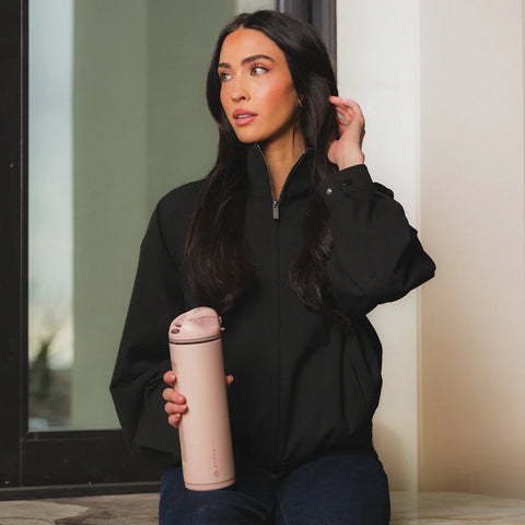 Ease2o 24oz | 2-in-1 Water Bottle with Soft Straw & Chug Spout – Dusty Rose