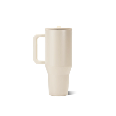 Traveler 32oz | Leakproof Insulated Tumbler with Handle – Cream