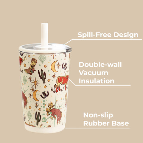 Everyday Tumbler 14oz | Ceramic-Lined Spill-Free Kids Tumbler – Rodeo