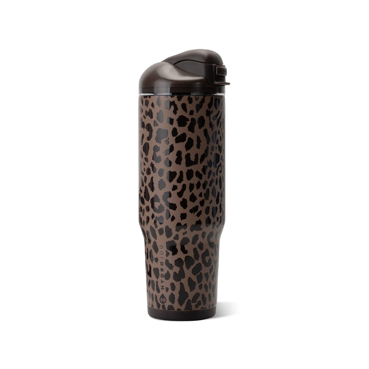 Ease2o 32oz | Compact Water Bottle with Straw & Chug Spout – Brown Leopard