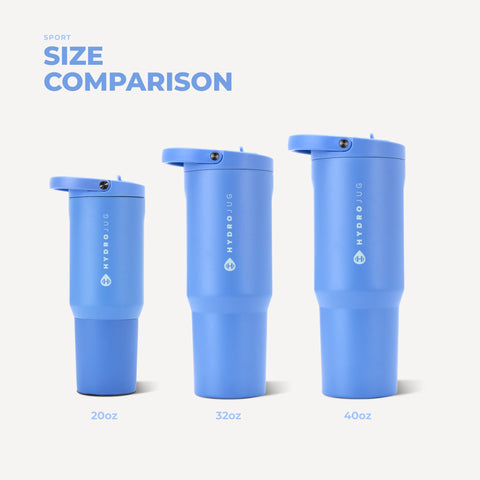 Sport 20oz | Insulated Water Bottle, Leakproof Flip Straw – Light Blue