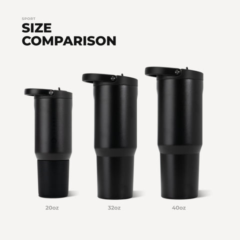 Sport 40oz | Large Leakproof Insulated Water Bottle – Black