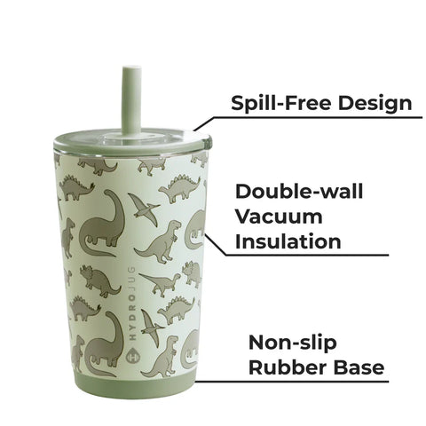 Everyday Tumbler 14oz | Ceramic-Lined Spill-Free Kids Tumbler – Dinosaur