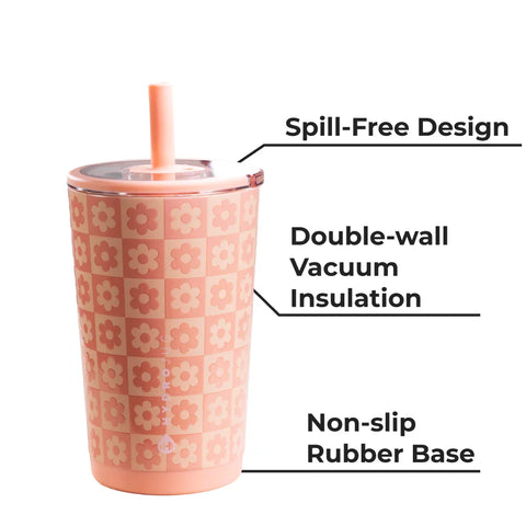 Everyday Tumbler 14oz | Ceramic-Lined Spill-Free Kids Tumbler – Daisy Checkers