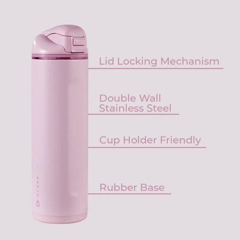 Ease2o 24oz | 2-in-1 Water Bottle with Soft Straw & Chug Spout – Sweet Pea