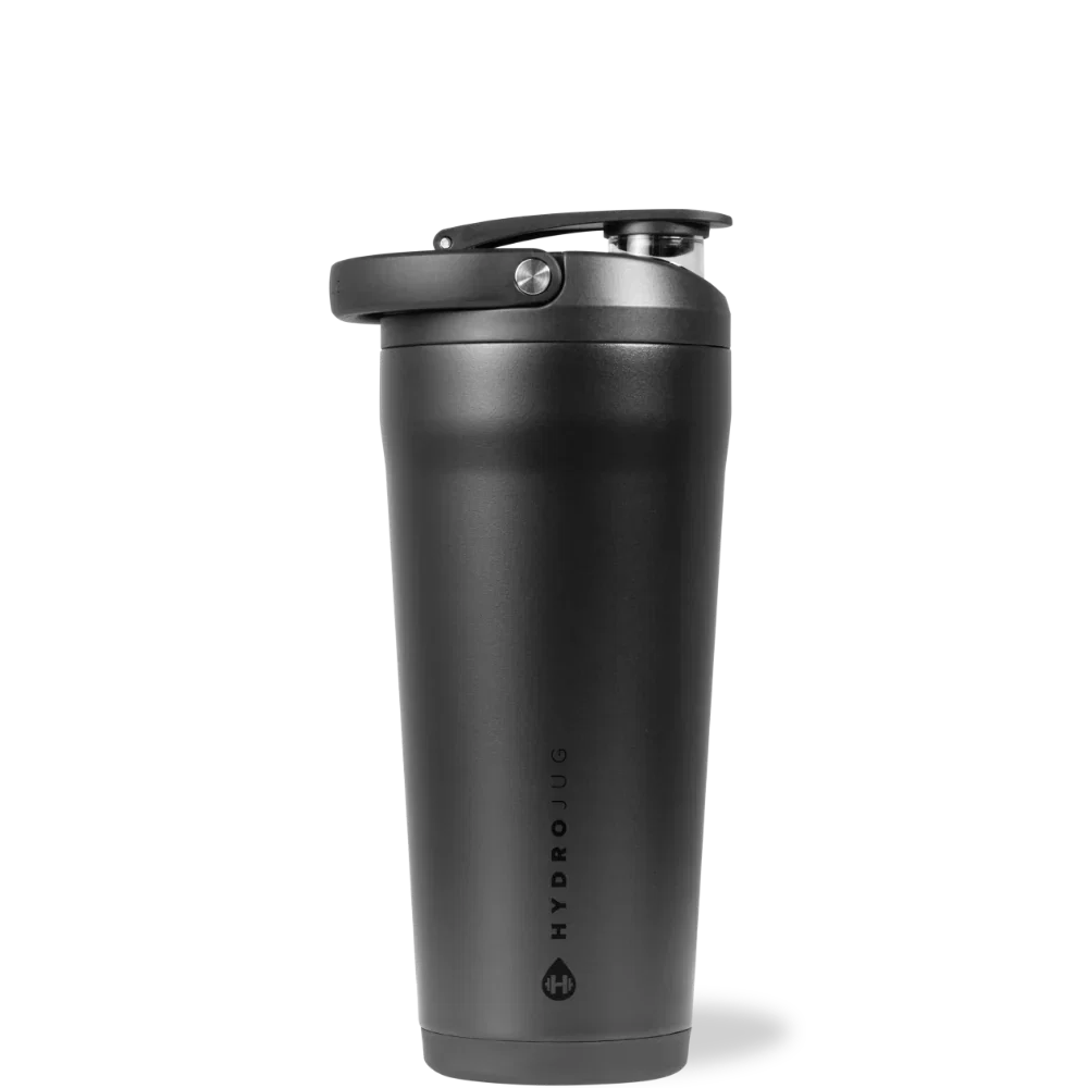 Insulated Shaker 24oz | Stainless Steel Protein Shaker, Silent Grate – Black