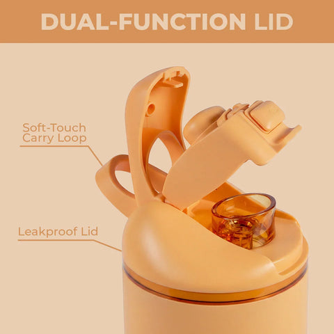 Ease2o 32oz | Compact Water Bottle with Straw & Chug Spout – Marigold