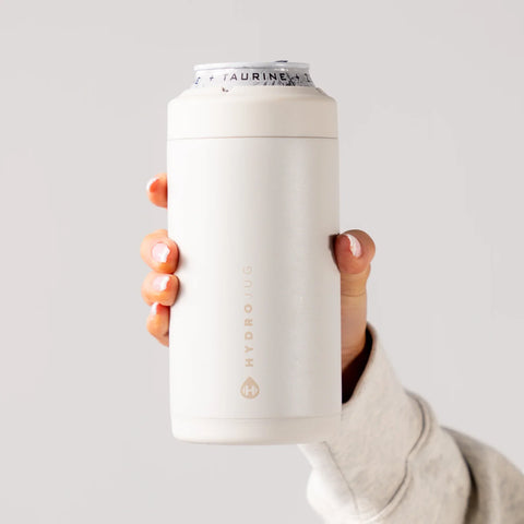 Can Cooler 16oz | 2-in-1 Insulated Tallboy Can Cooler, Screw-Top Lock – Linen