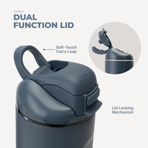 Ease2o 40oz | Dual-Function Water Bottle with Straw & Chug Spout – Cascade