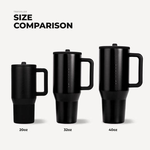 Traveler 20oz | Compact Insulated Tumbler with Handle – Black