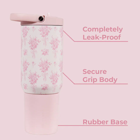 Sport 20oz | Insulated Water Bottle, Leakproof Flip Straw – Bouquet