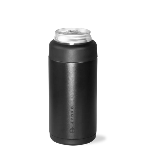 Slim Can Cooler 12oz | Insulated Stainless Steel Skinny Can Holder – Black