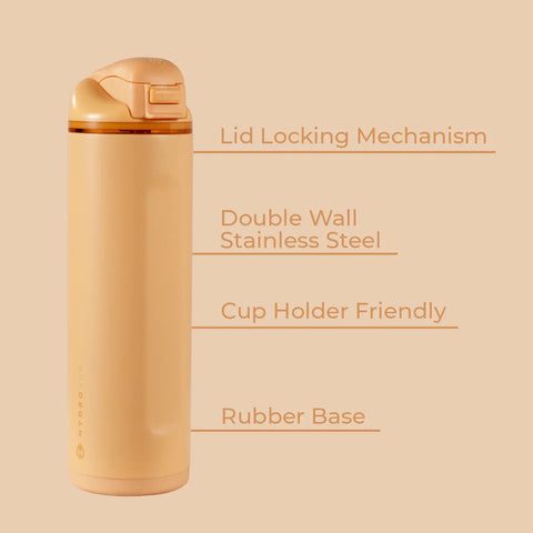 Ease2o 24oz | 2-in-1 Water Bottle with Soft Straw & Chug Spout – Marigold