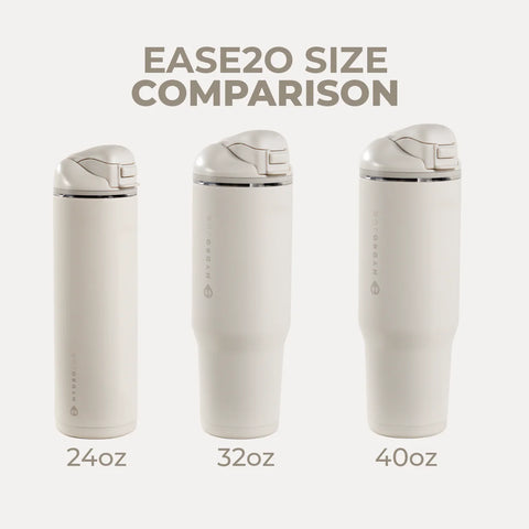 Ease2o 32oz | Compact Water Bottle with Straw & Chug Spout – Linen