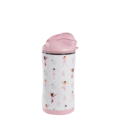 Ease2o 14oz | Leakproof 2-in-1 Kids Water Bottle with Straw & Chug Spout – Ballerina