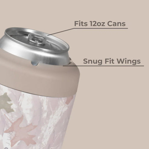 Can Cooler 12oz | 2-in-1 Insulated Standard Can Cooler, Screw-Top Lock – Camo