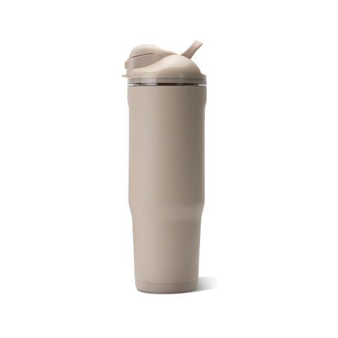 Ease2o 32oz | Compact Water Bottle with Straw & Chug Spout – Dune