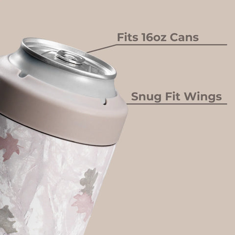 Can Cooler 16oz | 2-in-1 Insulated Tallboy Can Cooler, Screw-Top Lock – Camo