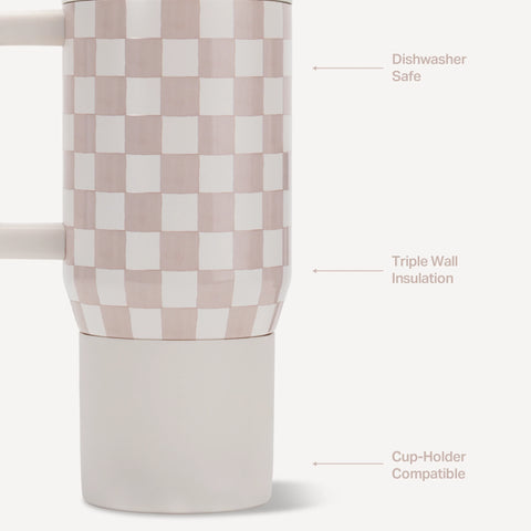 Traveler 20oz | Compact Insulated Tumbler with Handle – Sandstone