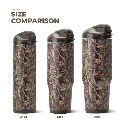 Ease2o 24oz | 2-in-1 Water Bottle with Soft Straw & Chug Spout – Woodland