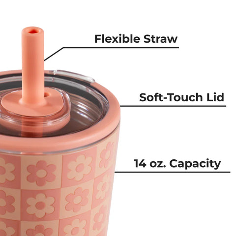 Everyday Tumbler 14oz | Ceramic-Lined Spill-Free Kids Tumbler – Daisy Checkers