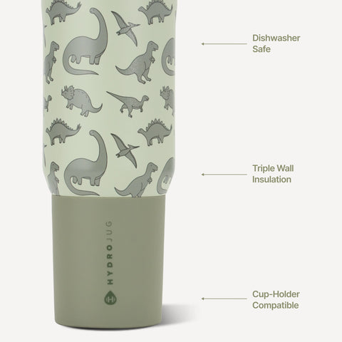 Sport 20oz | Leakproof Kids Insulated Water Bottle – Dinosaur