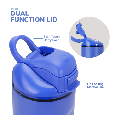 Ease2o 32oz | Compact Water Bottle with Straw & Chug Spout – Berry Pop