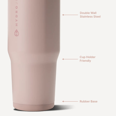 Ease2o 32oz | Compact Water Bottle with Straw & Chug Spout – Dusty Rose