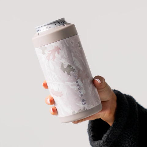 Can Cooler 16oz | 2-in-1 Insulated Tallboy Can Cooler, Screw-Top Lock – Camo