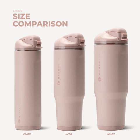 Ease2o 24oz | 2-in-1 Water Bottle with Soft Straw & Chug Spout – Dusty Rose