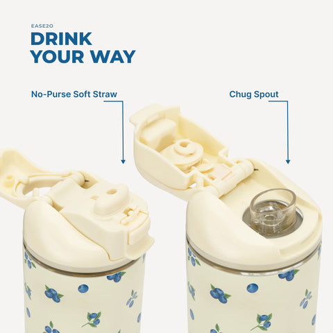 Ease2o 32oz | Compact Water Bottle with Straw & Chug Spout – Freshly Pick'd