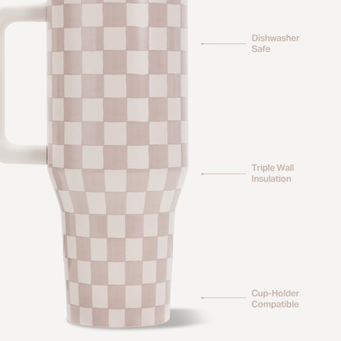Traveler 40oz | Insulated Tumbler with Handle – Sandstone