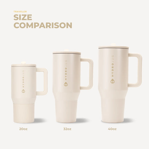 Traveler 32oz | Leakproof Insulated Tumbler with Handle – Cream