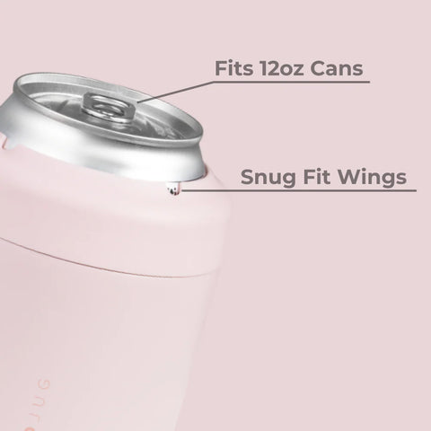 Can Cooler 12oz | 2-in-1 Insulated Standard Can Cooler, Screw-Top Lock – Pink Sand