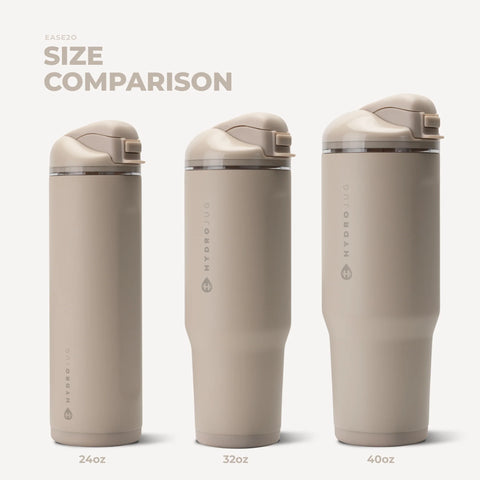 Ease2o 24oz | 2-in-1 Water Bottle with Soft Straw & Chug Spout – Dune