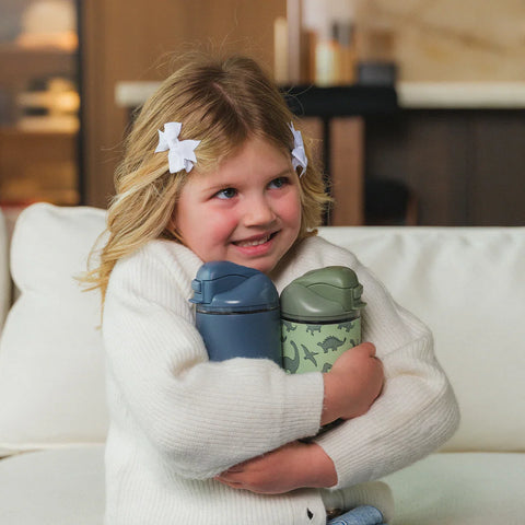 Ease2o 14oz | Leakproof 2-in-1 Kids Water Bottle with Straw & Chug Spout – Dinosaur