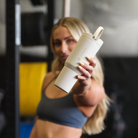 Sport 20oz | Insulated Water Bottle, Leakproof Flip Straw – Cream