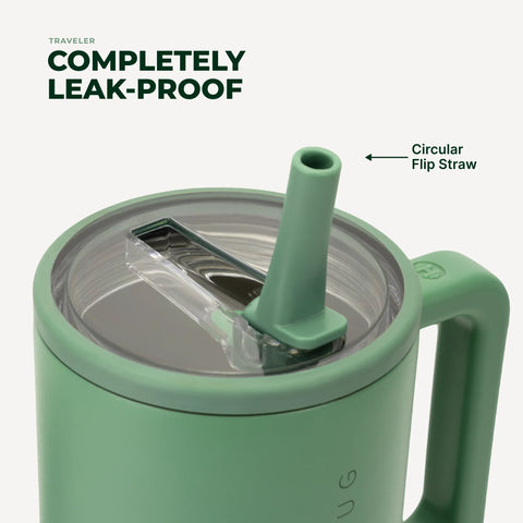Traveler 32oz | Leakproof Insulated Tumbler with Handle – Sage