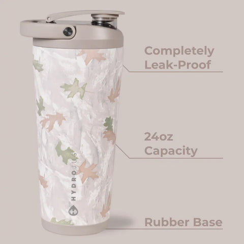 Insulated Shaker 24oz | Stainless Steel Protein Shaker, Silent Grate – Camo