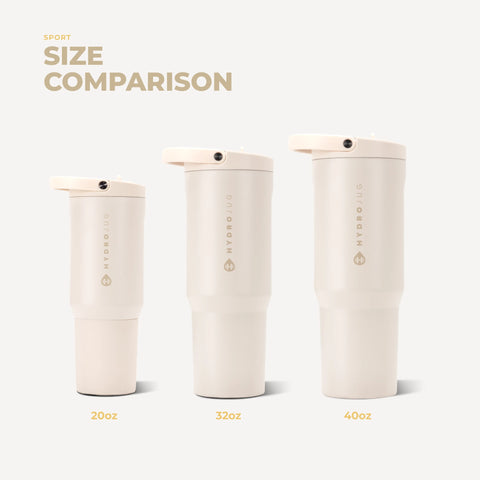 Sport 40oz | Large Leakproof Insulated Water Bottle – Cream