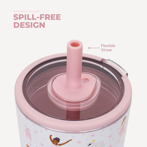 Everyday Tumbler 14oz | Ceramic-Lined Spill-Free Kids Tumbler – Ballerina